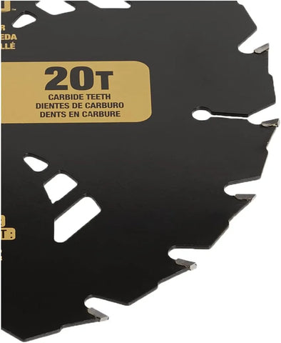 DEWALT 7-1/4" Circular Saw Blade for Pressure Treated and Wet Lumber, ATB, Thin Kerf, 5/8" and Arbor, 20-Tooth (DW3174) , Black