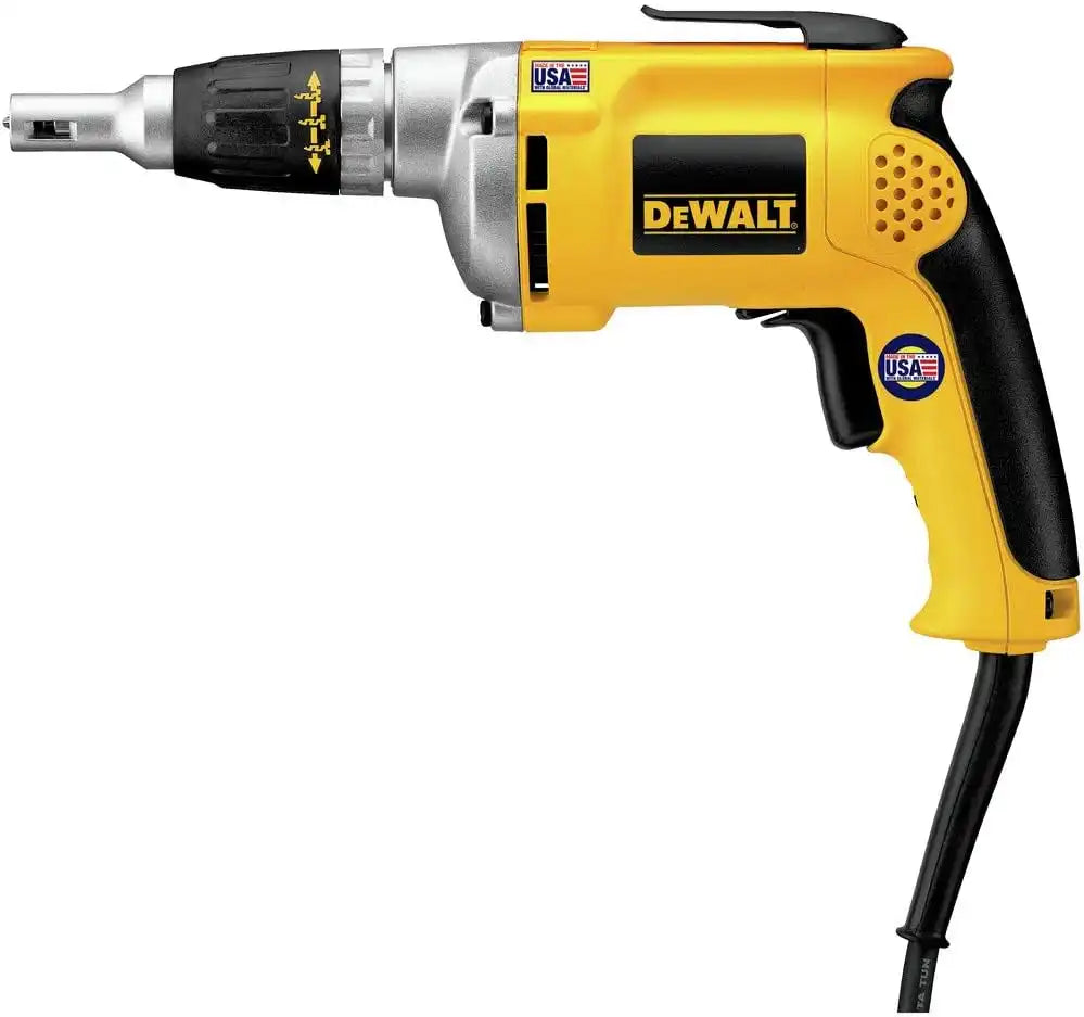 DEWALT Drywall Screw Gun, 6.3-Amp (DW272), Yellow