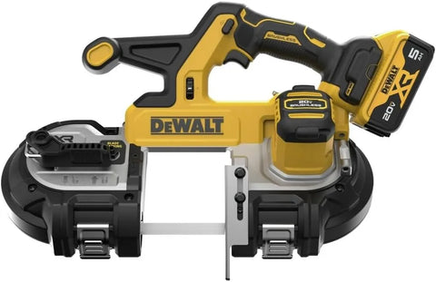 DEWALT 20V MAX XR Bandsaw, Brushless Motor, Portable and Cordless, 3-3/8 Inch Cut Capacity, 5Ah Battery and Charger Included (DCS378P1)