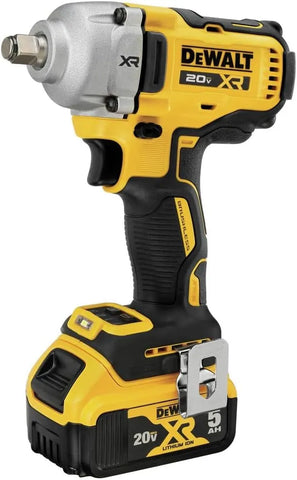 DEWALT 20V MAX Impact Wrench, Cordless, 1/2 inch, 2 Batteries and Charger Included (DCF891P2)