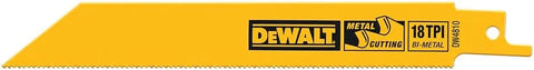 DEWALT Reciprocating Saw Blades, Straight Back, 4-Inch, 18 TPI, 5-Pack (DW4810)