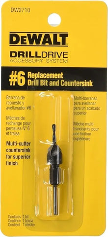 DEWALT DW2710 No.6 Replacement Drill Bit & Countersink