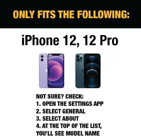 DEWALT Heavy Duty Glass Screen Protector for iPhone 12/12 Pro, 2 Pack Tempered Glass Screen Protector, Case Friendly, Perfect Install Tool Included, Long-Lasting Protection