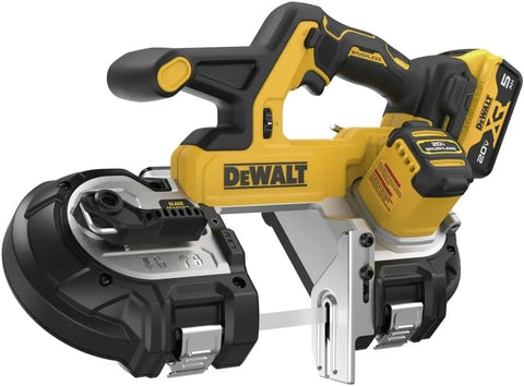 DEWALT 20V MAX XR Bandsaw, Brushless Motor, Portable and Cordless, 3-3/8 Inch Cut Capacity, 5Ah Battery and Charger Included (DCS378P1)