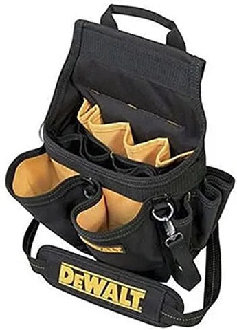 DEWALT DG5680 Professional Electrician's Tool Pouch, 14 Pocket, Black, yellow