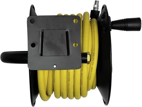 DEWALT DXCM024-0348 3/8" x 50' Manual Hose Reel with Rubber Hose , Yellow