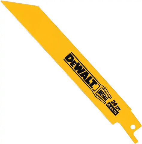 DEWALT Reciprocating Saw Blades, Straight Back, 4-Inch, 24 TPI, 5-Pack (DW4812)