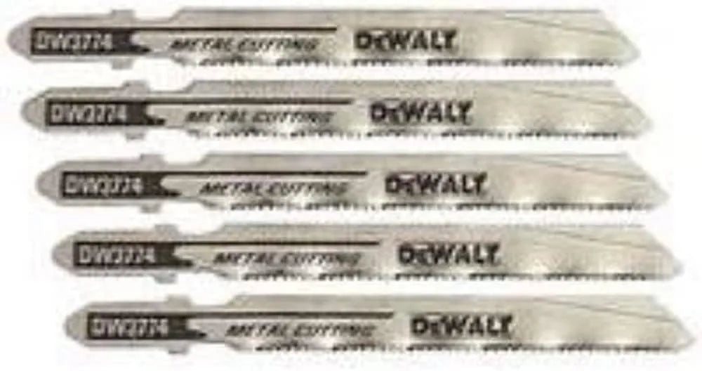 DEWALT - DW3776-5 Jigsaw Blades, Thin Metal Cutting, T-Shank, 3-Inch, 24-TPI, 5-Pack (DW37765)