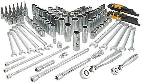 DEWALT Socket Set, 1/4-inch & 3/8-inch Drive, Standard and Metric, 156-Piece (DWMT72164)