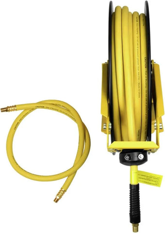 DeWalt DXCM024-0343 Double Arm Hose Reel with 3/8” x 50’ Premium Rubber Hose