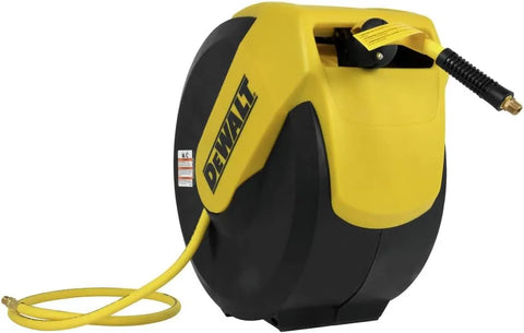 DEWALT DXCM024-0345 Hose Reel Automatic Retraction Enclosed Air Hose Reel , Yellow
