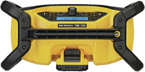 DEWALT 12V/20V MAX Portable Bluetooth Radio, Cordless, 100 ft Range, 3.5” Subwoofers, Jobsite (DCR028B)