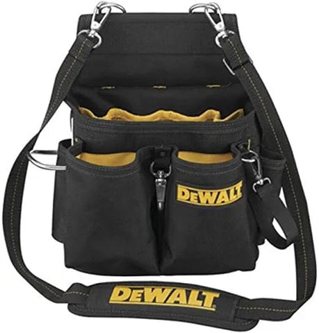 DEWALT DG5680 Professional Electrician's Tool Pouch, 14 Pocket, Black, yellow