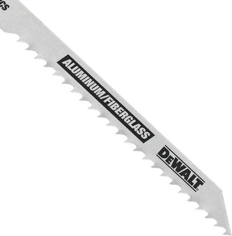 DEWALT DW3705H 4-Inch 8 TPI Fast Clean HCS U-Shank Cut Aluminum and fiberglass Jig Saw Blade (5-Pack)