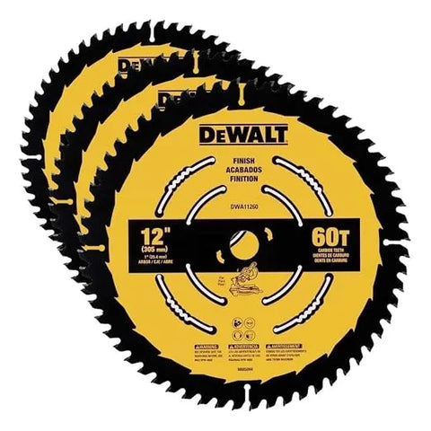 DEWALT 12 in. 60T Finish Saw Blade (DWA11260) (Pack of 3)