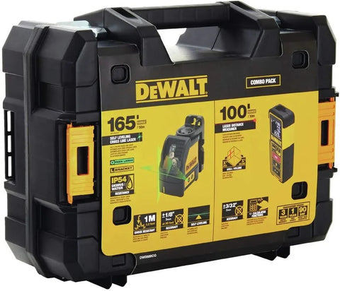 DEWALT TSTAK Laser Level & Laser Measure Tool Kit, Cross Line (DW0889CG)
