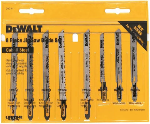 DEWALT Jigsaw Blades Set, T-Shank, 8-Piece (DW3791)