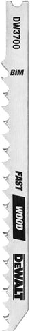 DEWALT DW3700H 4-Inch 6 TPI Very Fast/Rough HCS U-Shank Woodcutting Jig Saw Blade (5-Pack)