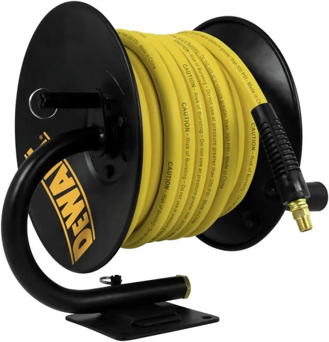 DEWALT DXCM024-0348 3/8" x 50' Manual Hose Reel with Rubber Hose , Yellow