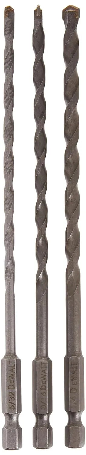 DEWALT DWA5103 Impact Ready Masonry Bit Set, 3 Piece