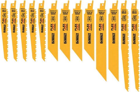 DEWALT FLEXVOLT Reciprocating Saw Blades Set, 13-Piece (DWAFV413SET)