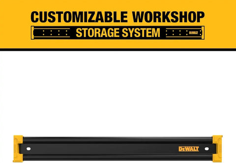 DEWALT Tool Organizer, Mount on Workbench, 20 Inch, Compact Metal Rail, DEWALT Workshop Storage System Compatible (DWST82827)