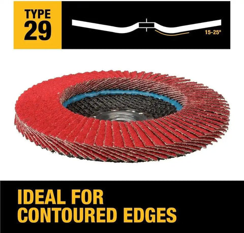 DEWALT DWA8281H 60G T29 XP Ceramic Flap Disc, 4-1/2" x 5/8"