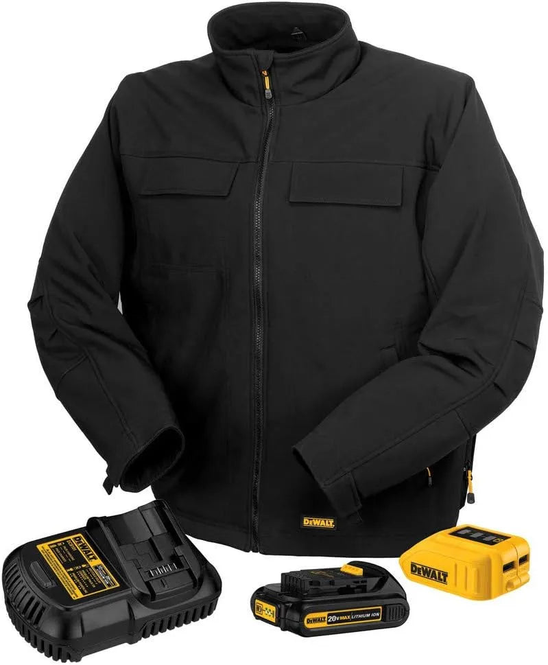 DEWALT DCHJ060C1-2XL 20V/12V MAX Black Heated Jacket Kit, XX-Large