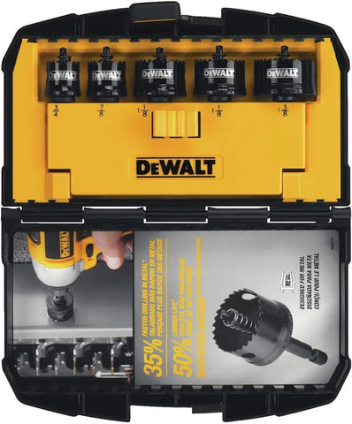 DEWALT Hole Saw Kit, Impact Ready, 5-Piece (D1800IR5)