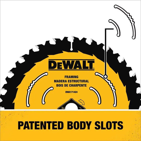 DEWALT Circular Saw Blade, 7 1/4 Inch, 24 Tooth, Wood Cutting, 3 Pack (DWA1714243)