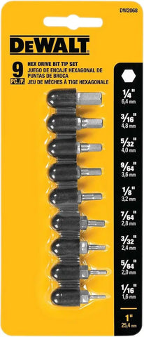DEWALT Hex Bit Set, 9-Piece (DW2068)