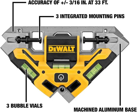DEWALT DW0802 33'. Laser Square, Yellow