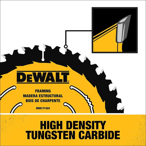 DEWALT Circular Saw Blade, 7 1/4 Inch, 24 Tooth, Wood Cutting (DWA171424) (Pack of 2)