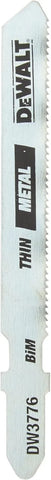 DEWALT - DW3776-5 Jigsaw Blades, Thin Metal Cutting, T-Shank, 3-Inch, 24-TPI, 5-Pack (DW37765)