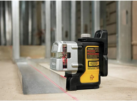 DEWALT Line Laser, Self-Leveling, Black, 3-Beam (DW089K)