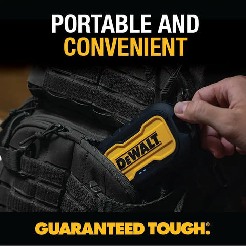 DEWALT Heavy Duty Portable Charger, Power Bank, Travel Worksite 10,000 mAh Battery Pack with USB-C Port for iPhone 17/16 Plus Pro Max, iPhone 15/14/13, Samsung Galaxy