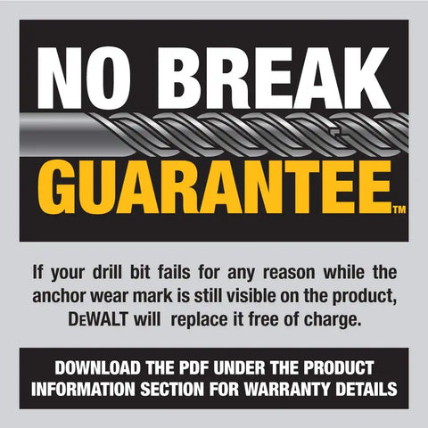 DEWALT DW5438-1/2-Inch by 8-Inch by 10-Inch Rock Carbide SDS Plus Hammer Bit