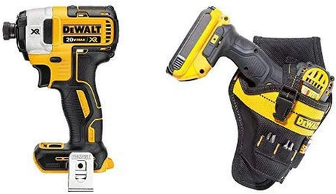DEWALT DCF887B 20V MAX XR Li-Ion Brushless 0.25" 3-Speed Impact Driver with DG5121 Heavy-Duty Impact Driver Holster