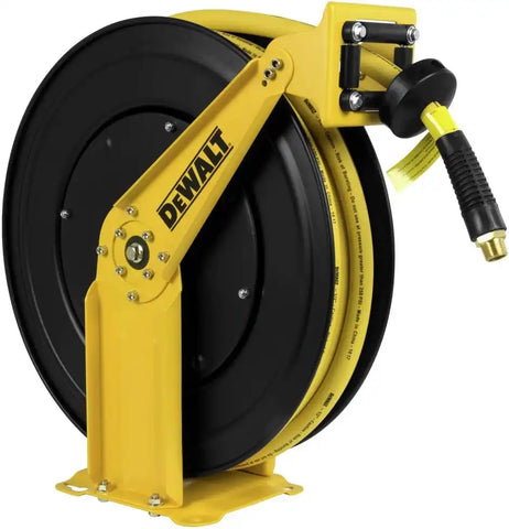 DEWALT DXCM024-0344 Double Arm Hose Reel with 1/2" x 50' Premium Rubber Hose