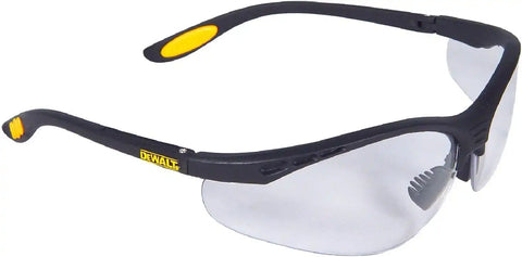 DEWALT DPG58-1C Reinforce Clear Lens High Performance Protective Safety Glasses with Rubber Temples