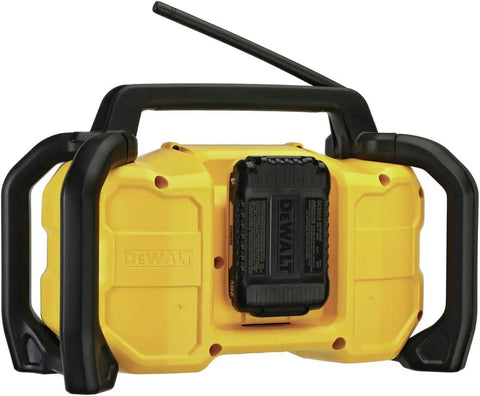 DEWALT 12V/20V MAX Portable Bluetooth Radio, Cordless, 100 ft Range, 3.5” Subwoofers, Jobsite (DCR028B)