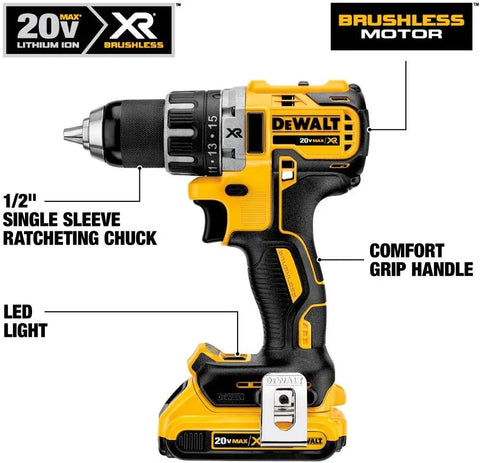 DEWALT DCD791D2 20V Max Brushless Drill