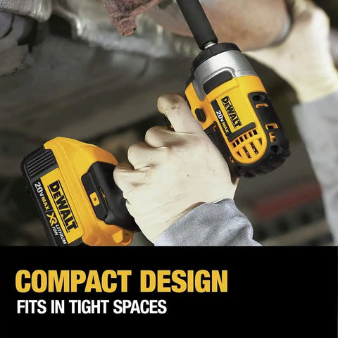 DEWALT DCF880M2 20-volt MAX Lithium Ion 1/2-Inch Impact Wrench Kit with Detent Pin, Yellow
