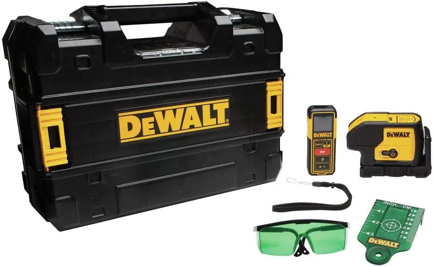 DEWALT DW0839CG TSTAK Laser Kit: DW083CG 3-spot Laser + DW099E 99ft Laser Distance Measurer