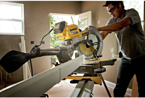 DEWALT FLEXVOLT 120V MAX* Miter Saw, 12-Inch, Double Bevel, Compound, Sliding, Tool/Adapter Only (DHS790AB)