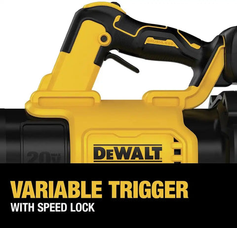 DEWALT 20V MAX* XR Leaf Blower, Cordless, Handheld, 125-MPH, 450-CFM (Tool Only-Battery & Charger not Included) (DCBL722B)
