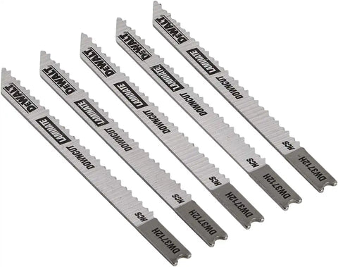DEWALT Jigsaw Blades, Laminate Down Cutting, U-Shank, 4-Inch, 10-TPI, 5-Pack (DW3712H)