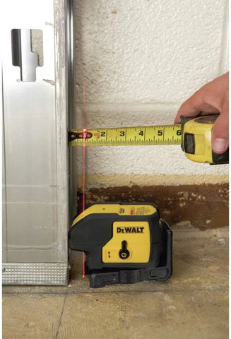 DEWALT Line Laser, Self-Leveling, 3-Beam, Red, Includes Carrying Case (DW083K)