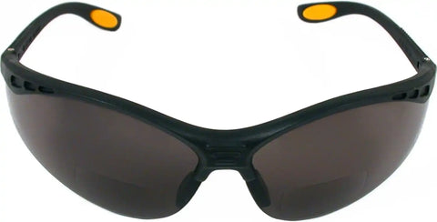 DEWALT DPG59 Reinforcer Rx-Bifocal High Performance Protective Eyeware with Rubber Temples and Protective Eyeglass Sleeve - Smoke Lens, 1.5 Diopter