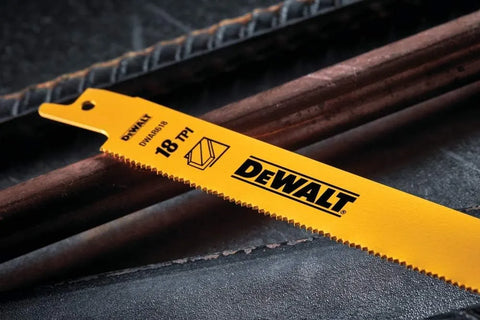 DEWALT DW4811 6-Inch 18 TPI Straight Back Bi-Metal Reciprocating Blade (5-pack)